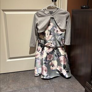 Zunie Girls Special ocasionar dress with sweater